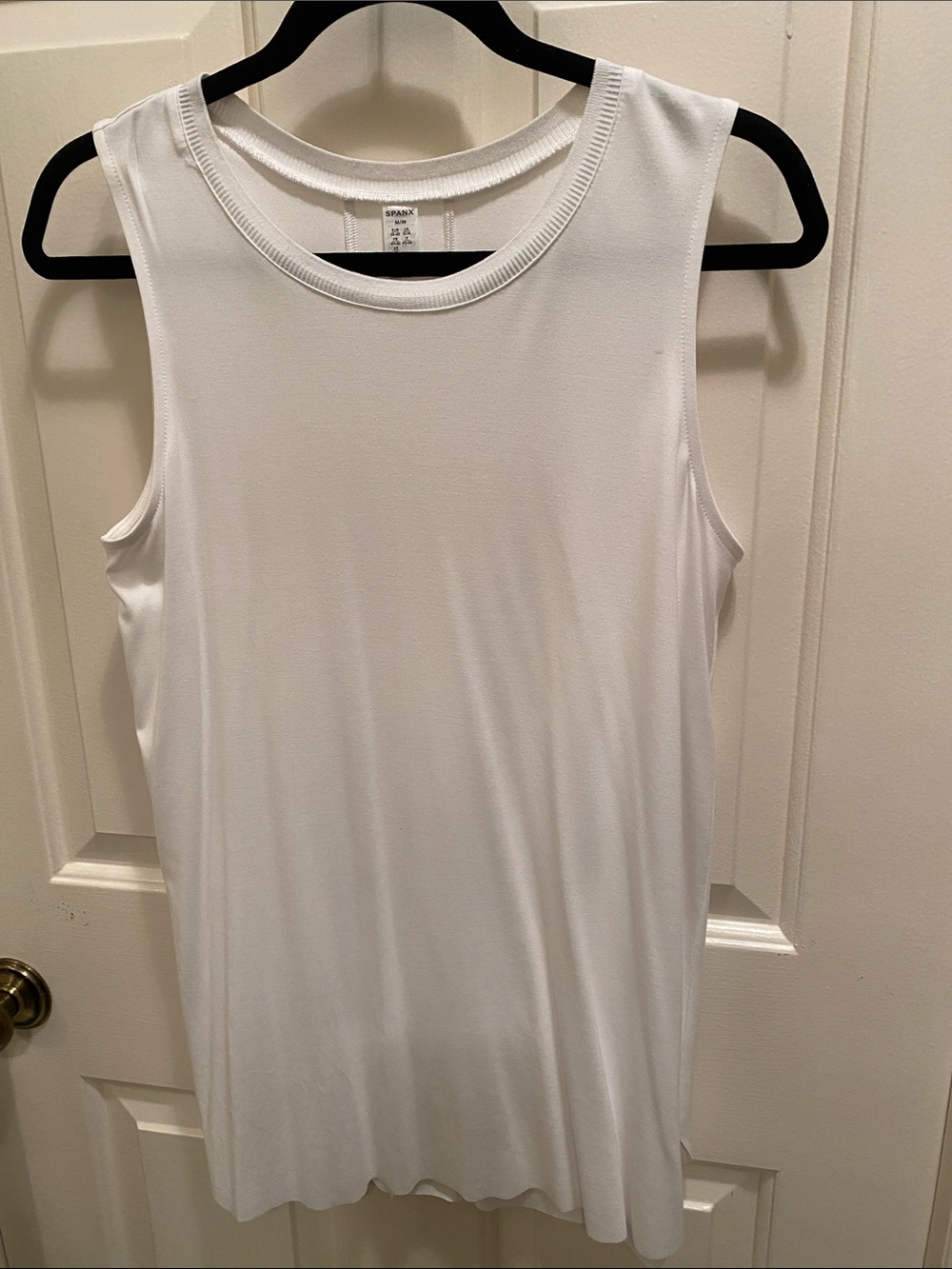 SPANX White Sleeveless Tank Top